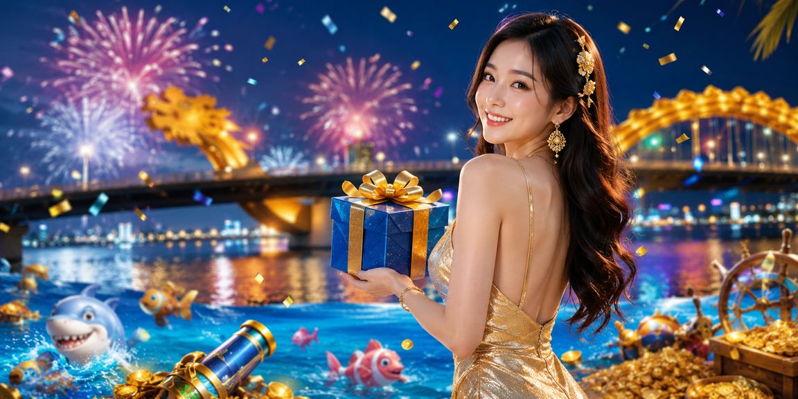 Màn hình bắn cá lễ hội tại Đà Nẵng với hiệu ứng đèn nước rực rỡ